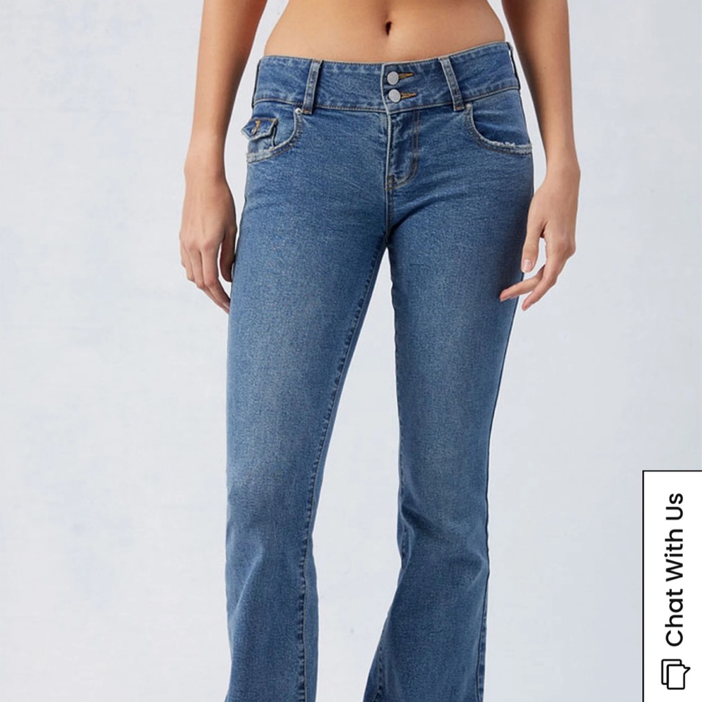 pacsun low rise washed flare jeans
